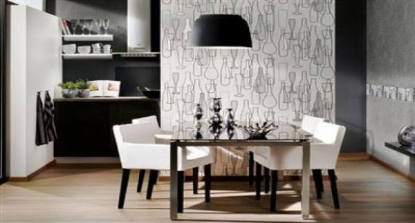 Papel de Parede - Garrafas P&B